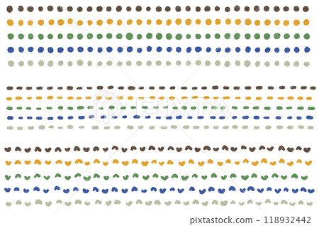 Simple and cute decorative border set Simple and cute decorative border set 118932442