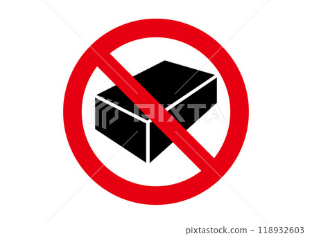 Do not place objects near doors or entrances. An illustration of a symbol asking not to place objects near doors or entrances. Pictogram 118932603