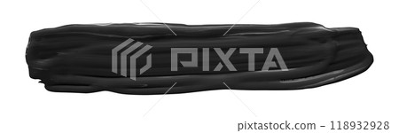 Shiny black liquid from separate brush strokes on white background. Shiny black liquid from separate brush strokes on white background. 118932928