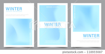 Gradient Pastel Winter Background. Set of trendy blurred templates. Cold fluid wave design. Abstract vector illustration in Blue tones. Sky colors wallpaper Gradient Pastel Winter Background. Set of trendy blurred templates. Cold fluid wave design. Abstract vector illustration in Blue tones. Sky colors wallpaper 118933087