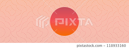 Soft orange and pink wavy geometric seamless pattern. Gentle Asian texture for modern decor and backgrounds. Soft orange and pink wavy geometric seamless pattern. Gentle Asian texture for modern decor and backgrounds. 118933160