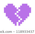 Broken heart heartbreak cracked split in half 118933437