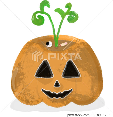 Pumpkin-shaped pot for planting trees Pumpkin-shaped pot for planting trees 118933728