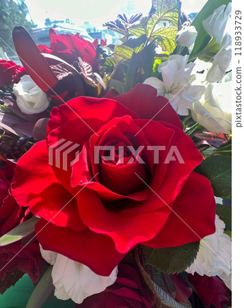 Bouquet of different beautiful flowers 118933729