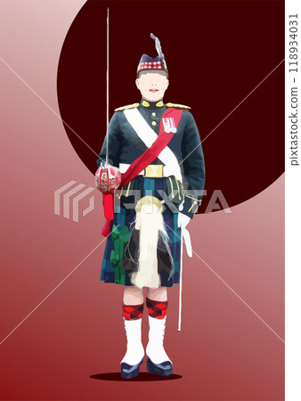 Scotland guard. 3d color vector illustration 118934031