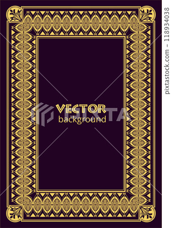 Ornate leather book cover and Old retro ornament frames. Royal Golden style design. Historical novel. Oriental style Vector illustration. Hand drawn illustration Ornate leather book cover and Old retro ornament frames. Royal Golden style design. Historical novel. Oriental style Vector illustration. Hand drawn illustration 118934038