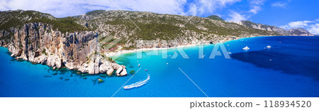 most beautiful beaches of Sardegna island (Italy) - Cala Luna in gulf of Orosei  118934520