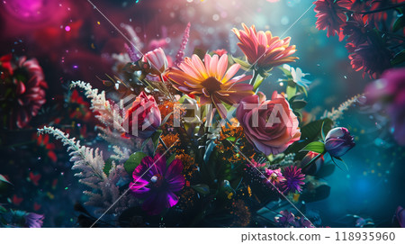 Floral background material (Generative AI) 118935960
