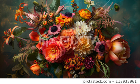 Floral background material (Generative AI) 118935961