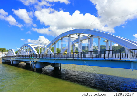 [Kagawa Prefecture] The triple bridge over the Takada River next to Kotobiki Park 118936237