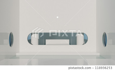 White tile pool 118936253