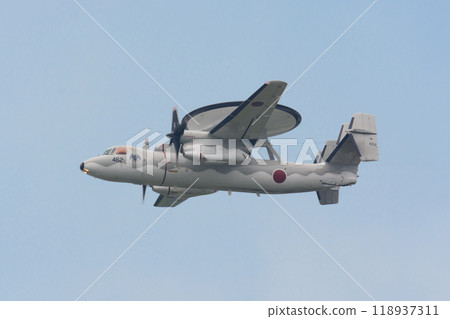 Air Self-Defense Force E-2C Hawkeye in flight Air Self-Defense Force E-2C Hawkeye in flight 118937311