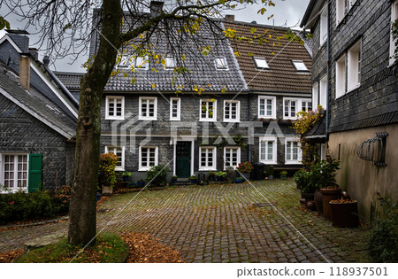 Cozy street in beautiful sightseeing town Greaufrath Cozy street in beautiful sightseeing town Greaufrath 118937501