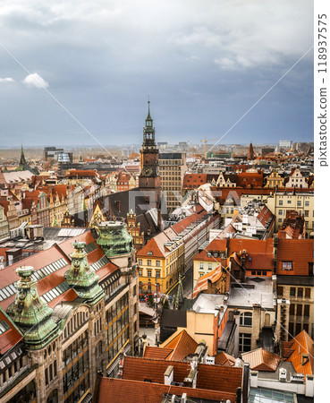 Scenic view on Wroclaw city in Poland 118937575
