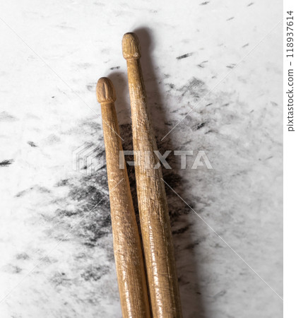 Drumsticks for drum perfomance Drumsticks for drum perfomance 118937614