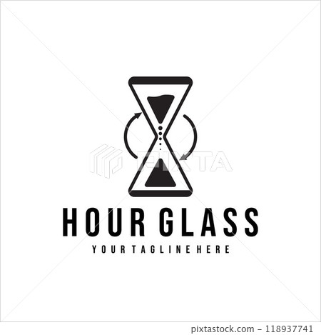 hourglass vintage logo vector illustration design hourglass vintage logo vector illustration design 118937741