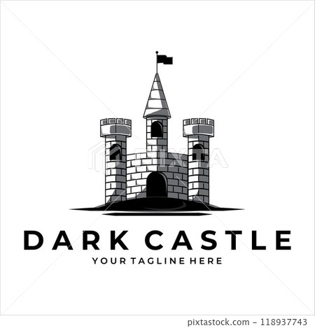 castle vintage logo vector illustration design castle vintage logo vector illustration design 118937743