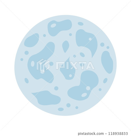 Full moon. Cute spooky Halloween night element. Vector illustration in flat style Full moon. Cute spooky Halloween night element. Vector illustration in flat style 118938833