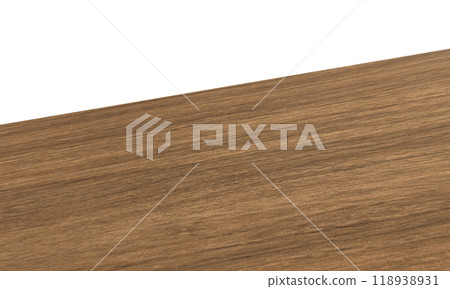 View of wood or wooden table top corner Isolated on white background 118938931
