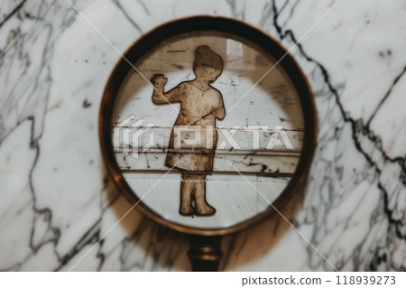 Magnifying glass on a white background a tool for enhanced clarity and detail observation Magnifying glass on a white background a tool for enhanced clarity and detail observation 118939273