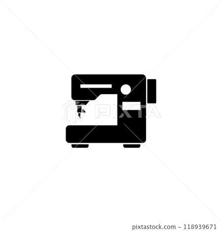 Modern, stylish sewing machine icon, perfect for craft, fashion design, and tailor needs 118939671