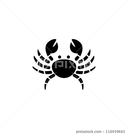 Simplistic black crab vector icon, perfect for design and web use Simplistic black crab vector icon, perfect for design and web use 118939683
