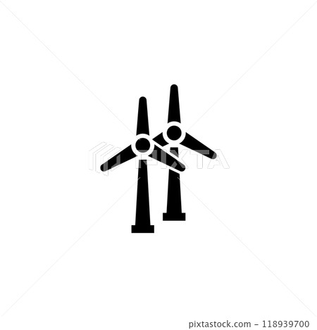 Modern wind turbine icon representing sustainable energy resources Modern wind turbine icon representing sustainable energy resources 118939700