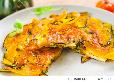 Pumpkin Cheese Galette 118940098