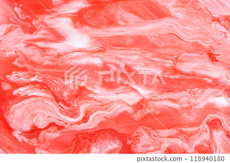 Abstract background mixing red and white paints. 118940180