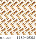 Seamless watercolor pattern with hand-drawn wooden clothespins. 118940568