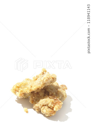 Fried chicken photographed on a white background 118941143