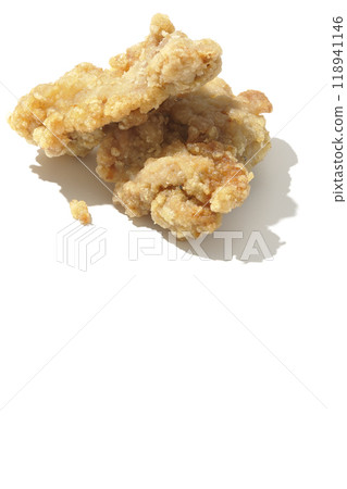 Fried chicken photographed on a white background 118941146