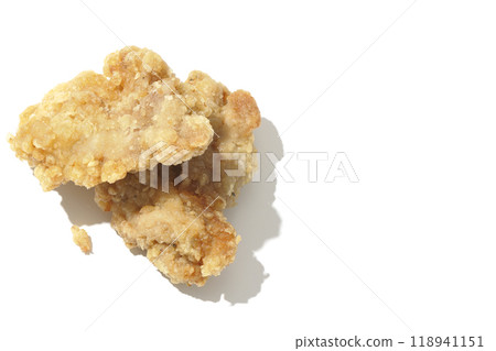 Fried chicken photographed on a white background 118941151