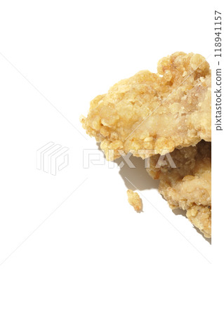 Fried chicken photographed on a white background 118941157