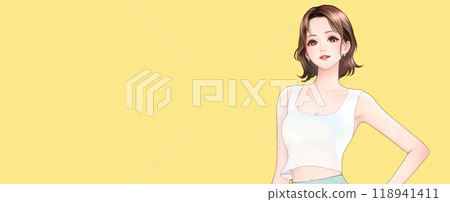 Illustration material of women and girls 118941411