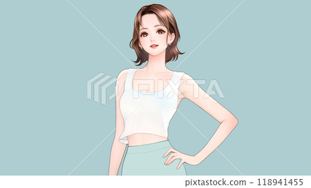 Illustration material of women and girls Illustration material of women and girls 118941455