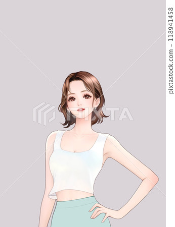 Illustration material of women and girls 118941458