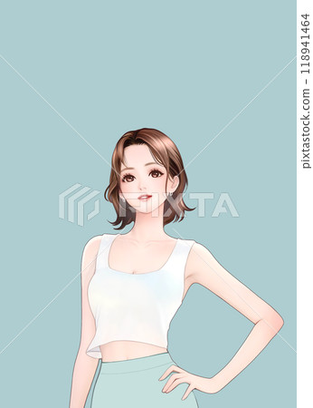 婦女和女孩插畫素材 118941464