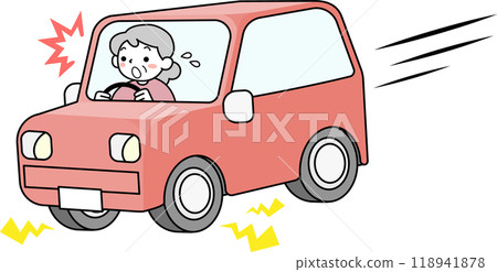 一名老婦開車時突然急煞車 118941878