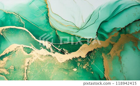 Alcohol ink style background emerald green 5 Alcohol ink style background emerald green 5 118942415