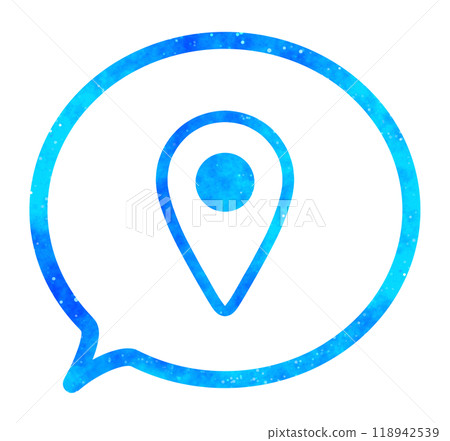 Blue starry sky | Map icon speech bubble Blue starry sky | Map icon speech bubble 118942539