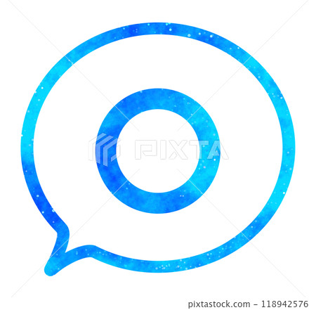 Blue starry sky | Speech bubble with circle mark 118942576