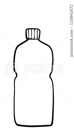 Black and white plastic bottle illustration Black and white plastic bottle illustration 118942872