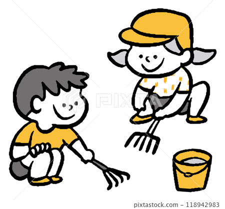 Children clamoring 118942983