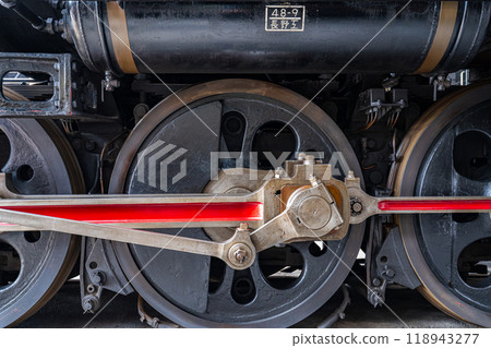 Steam locomotive driving wheels, main rods and connecting rods 118943277