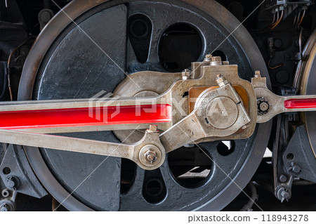 Steam locomotive driving wheels, main rods and connecting rods 118943278