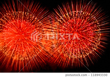 Beautiful fireworks, a typical feature during the Obon season Beautiful fireworks, a typical feature during the Obon season 118943330