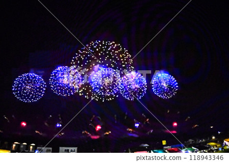 Beautiful fireworks, a typical feature during the Obon season 118943346