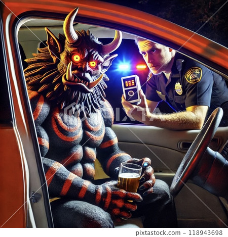 Demon caught in drunk driving checkpoint 118943698