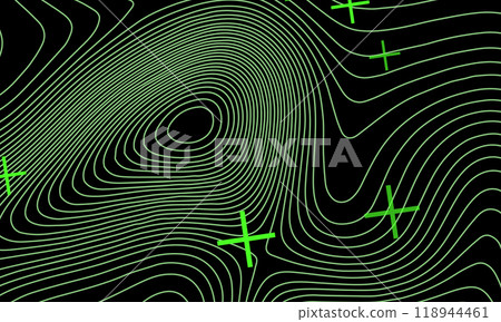 Star funky line retrofuturism. Abstract retro wave lines. Metaverse y2k background. 118944461
